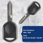 KeylessOption Car Key Replacement for 2000 2001 2002 2003 2004 2005 2006 2007 2008 2009 2010 2011 2012 2013 2014 2015 2016 Ford Lincoln Mazda Mercury Ignition Transponder, H84 H92 40 80 Bit - 2 Pack - Image 5