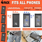4 Faraday Bag Anti-Tracking GPS RFID Car Key Signal Blocker Wallet Shielding Pouch Protective Case for Cell Phone Car Key FOB, Data Privacy, Electronic Device Security (4 PACK - GRAY) - Image 3