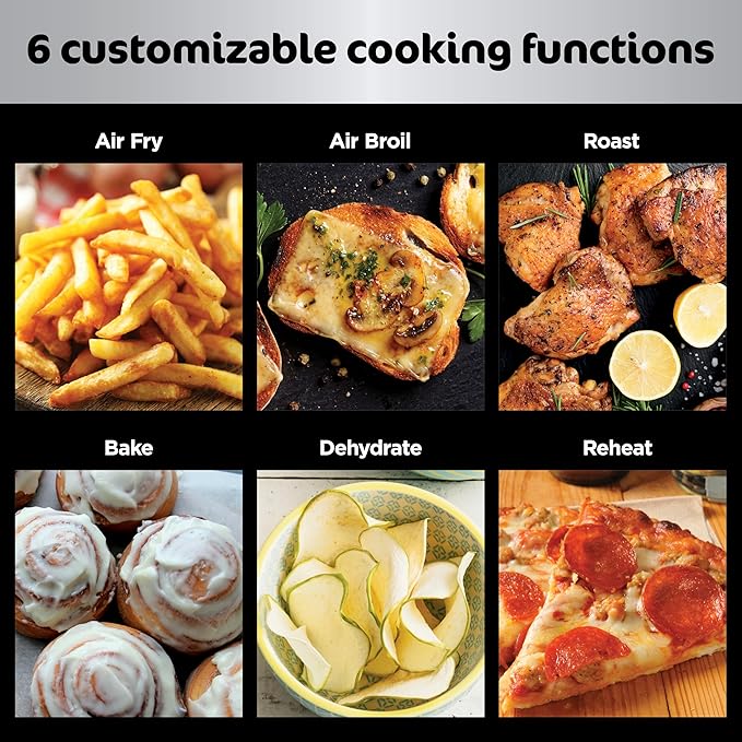 Ninja Foodi Air Fryer | 6-in-1 with 7-QT MegaZone & Basket Divider for Large Proteins & Full Meals | Cook 2 Foods at Once | 450° F | Air Fry, Roast, Broil, Dehydrate, Keep Warm & Bake | Black | DZ071 - Image 7