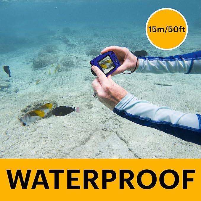 Kodak PIXPRO WPZ2 Waterproof Digital Camera, 16MP with 4X Optical Zoom, Shockproof, Dustproof, 1080p Video, Wi-Fi, Waterproof to 50ft, Blue - Image 5