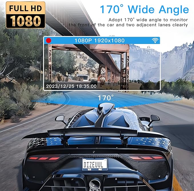 360° Dash Cam 4 Channel 5G WiFi & APP Control, Free 64GB Card, TOPGOOSE 2K FHD Front and Rear Inside, Left Right Dash Camera for Cars, G-Sensor, Loop Recording, 24H Parking Mode - Image 8