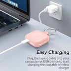 HUOTO Portable Wireless Charger for Apple Watch Accessories,for Apple Watch Series 11/10/9/8/UItra 2/UItra/7/6/5/4/3/2/SE,Compact Magnetic iWatch Charger 1200mAh Power Bank Keychain Travel Style Gift - Image 6