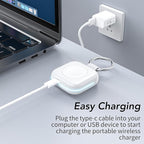 HUOTO Portable Watch Charger for Apple Watch Series 9,Portable Magnetic iWatch Charger 1200mAh Power Bank Mini Purse Items Fast keychain Charging for Apple Watch Series 11/10/ 9/8/7/6/SE/5/4/3/2/UItra - Image 6